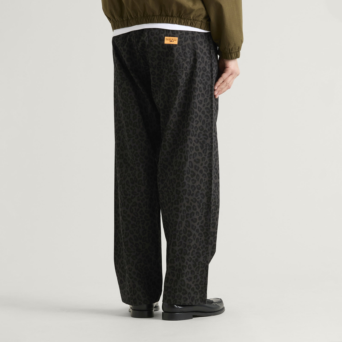 Service Works Men's Patterned Easy Chef Pants in Black Leopard