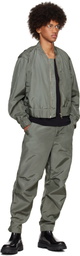 Karmuel Young Gray Molded Bulk Bomber Jacket