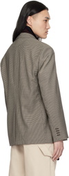 Commission Brown Houndstooth Varsity Blazer