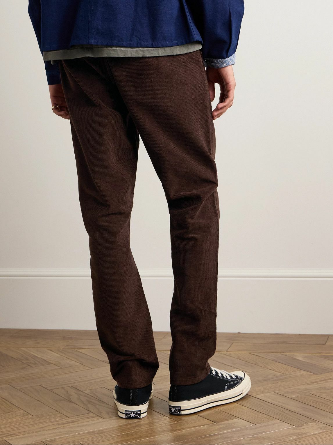 50%OFFヌーディージーンズ Easy Alvin W29 L30 ブラウン Nudie Jeans - Easy Alvin Slim-Fit Cotton-Corduroy Trousers