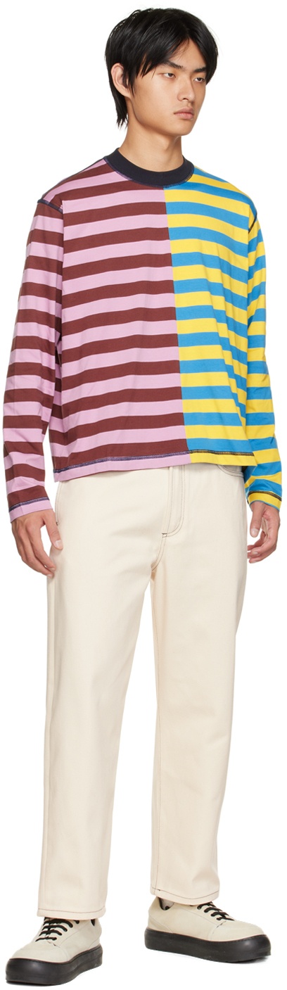 Sunnei Multicolor Striped Long Sleeve T-Shirt Sunnei