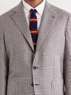 J. Mueser - Wavery Prince of Wales Silk Blazer - Brown