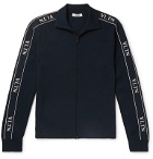 Valentino - Logo-Jacquard Stretch-Knit Track Jacket - Blue