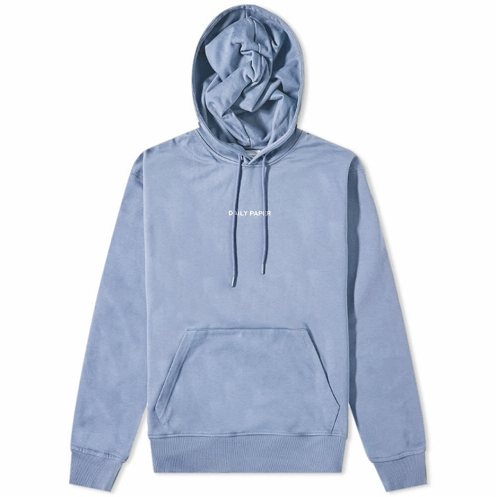 Photo: Daily Paper Men's Elevin Logo Hoody in Purple Impressions