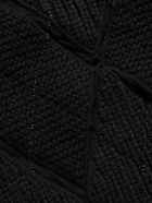 Valentino - Argyle Virgin Wool-Blend Sweater - Black
