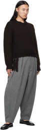 Hed Mayner Brown Crewneck Sweater