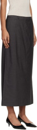 Dunst Gray H-Line Striped Maxi Skirt
