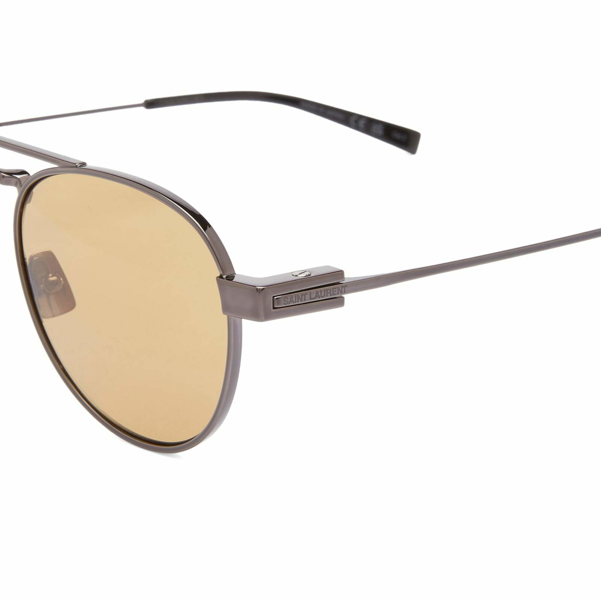 Saint Laurent Sunglasses Saint Laurent SL 708 Sunglasses in Ruthenium/Brown 