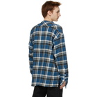 Greg Lauren Blue Plaid Classic Studio Shirt