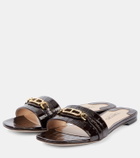 Tom Ford Whitney croc-effect leather slides
