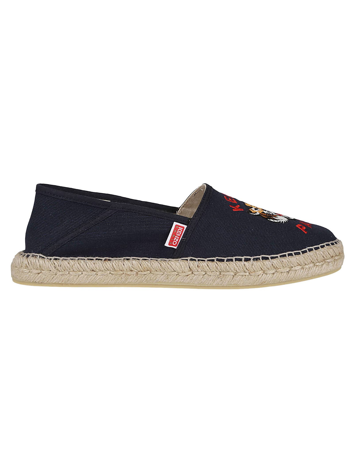 【KENZO】Tiger Espadrille/追跡可能/全国送料無料 Kenzo Tiger Embroidered Cotton Espadrilles | Blue | FARFETCH TH