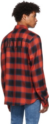 AMIRI Plaid Logo Appliqué Shirt