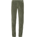 Boglioli - Slim-Fit Stretch-Cotton Corduroy Trousers - Men - Sage green