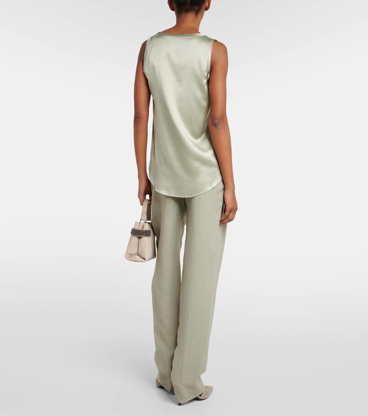 Brunello Cucinelli Silk-blend tank top
