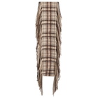 Holzweiler Women's Tassel Scarf in Brown Check 