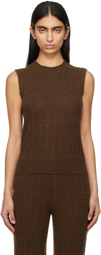 Photo: Guest in Residence Brown Cable Vest