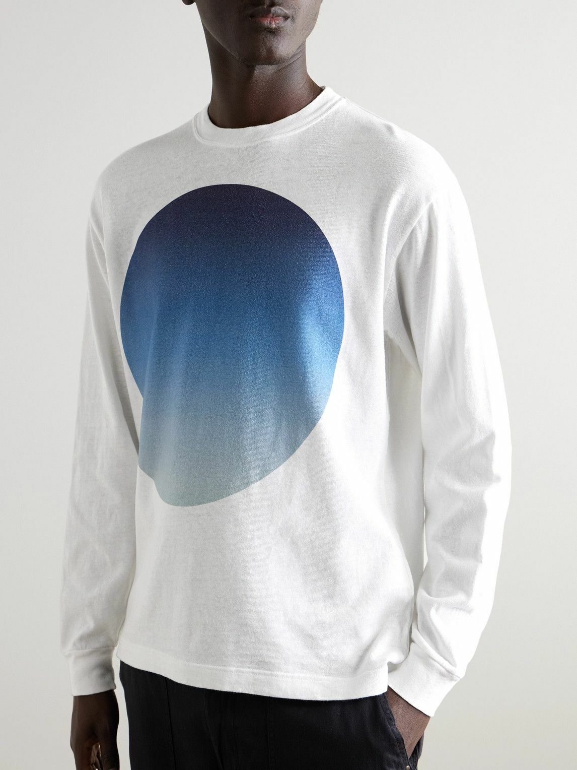 Blue Blue Japan - Printed Cotton-Jersey T-Shirt - White
