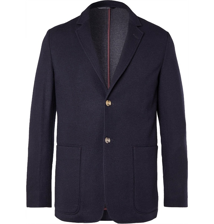 Photo: PAUL SMITH - Unstructured Wool, Cotton and Nylon-Blend Blazer - Blue