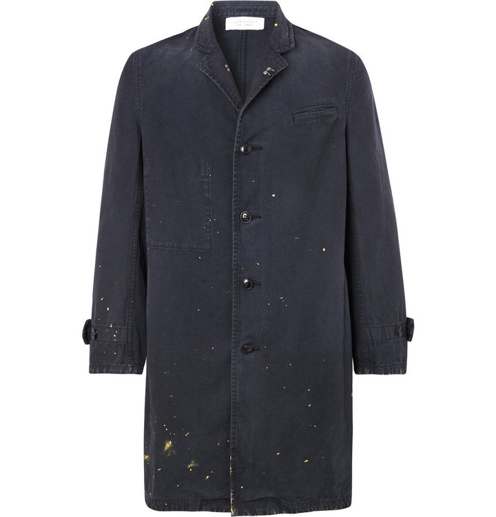 Photo: John Elliott - Gas Station Paint-Spattered Distressed Cotton Jacket - Black