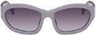 Dries Van Noten Purple Linda Farrow Edition Goggle Sunglasses