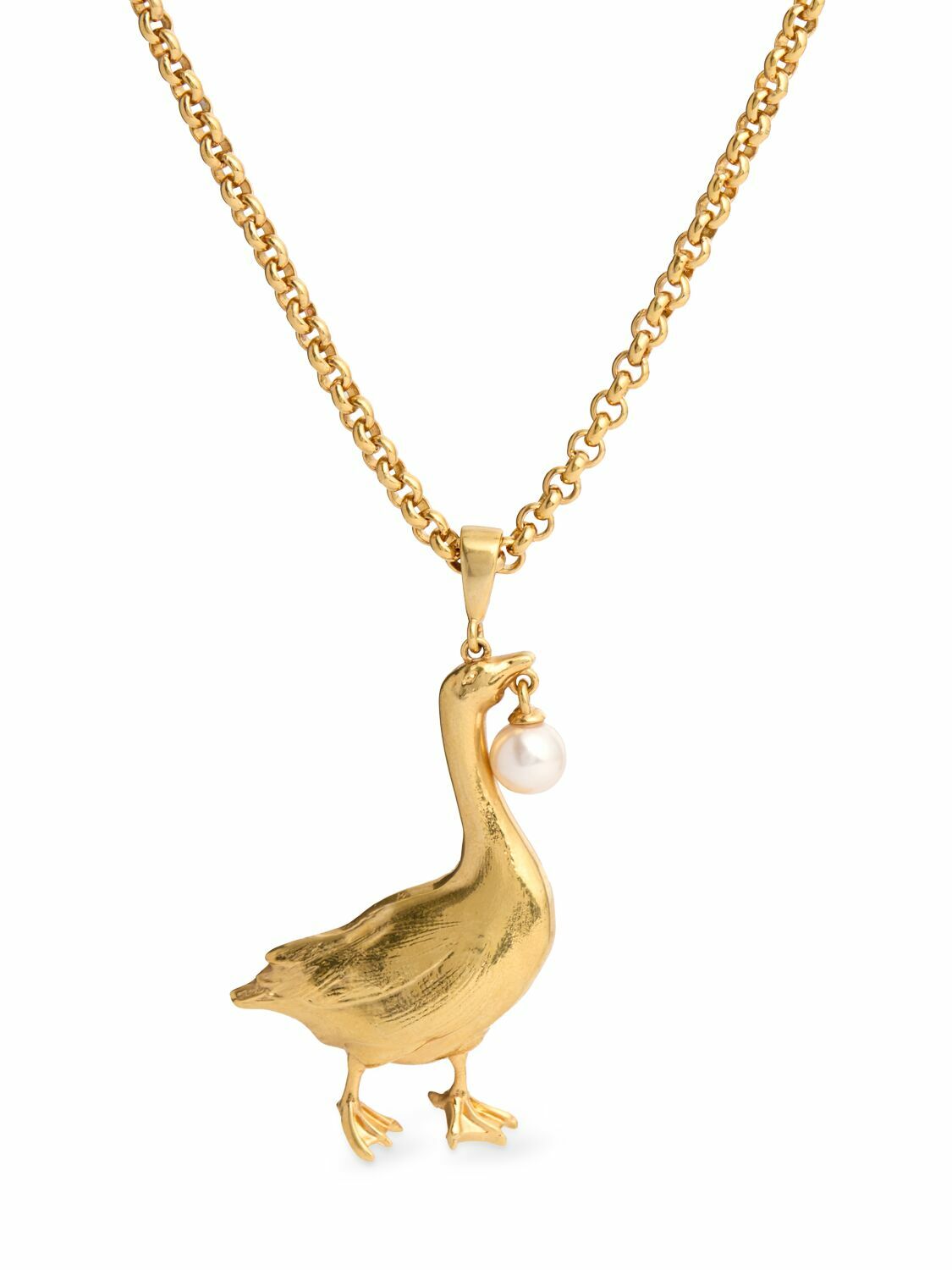 【関税込み】Moschino ゴールド Archive Goose ブローチ Moschino Gold Archive Goose Necklace Moschino