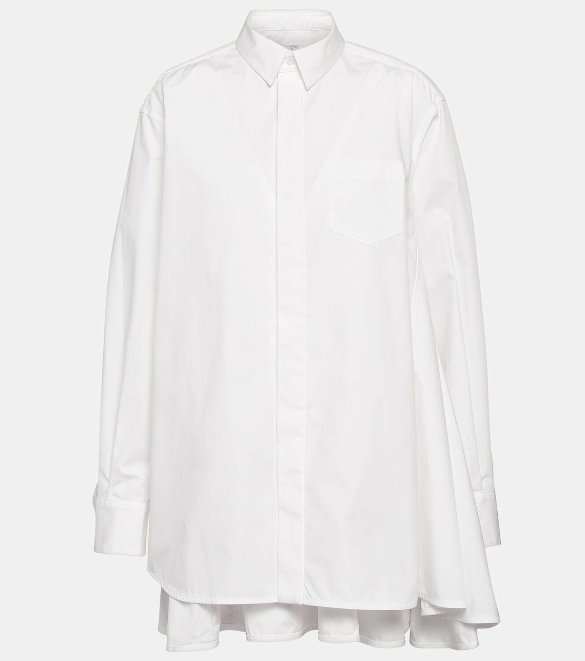 SACAI Side Zip Poplin Dress (White) main image 0