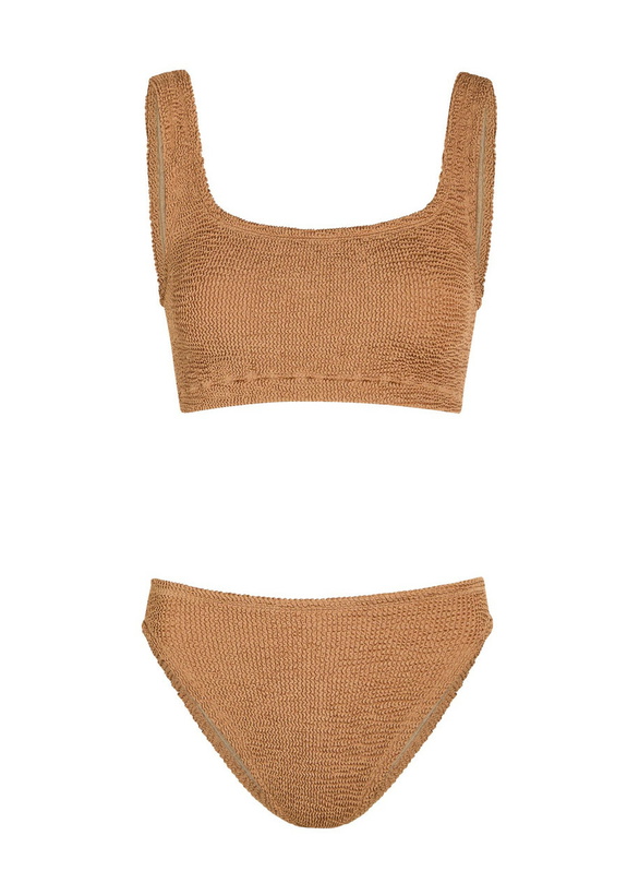 Photo: Hunza G Coverage Xandra Crinkle Bikini - Brown - One Size