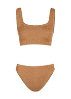Hunza G Coverage Xandra Crinkle Bikini - Brown - One Size