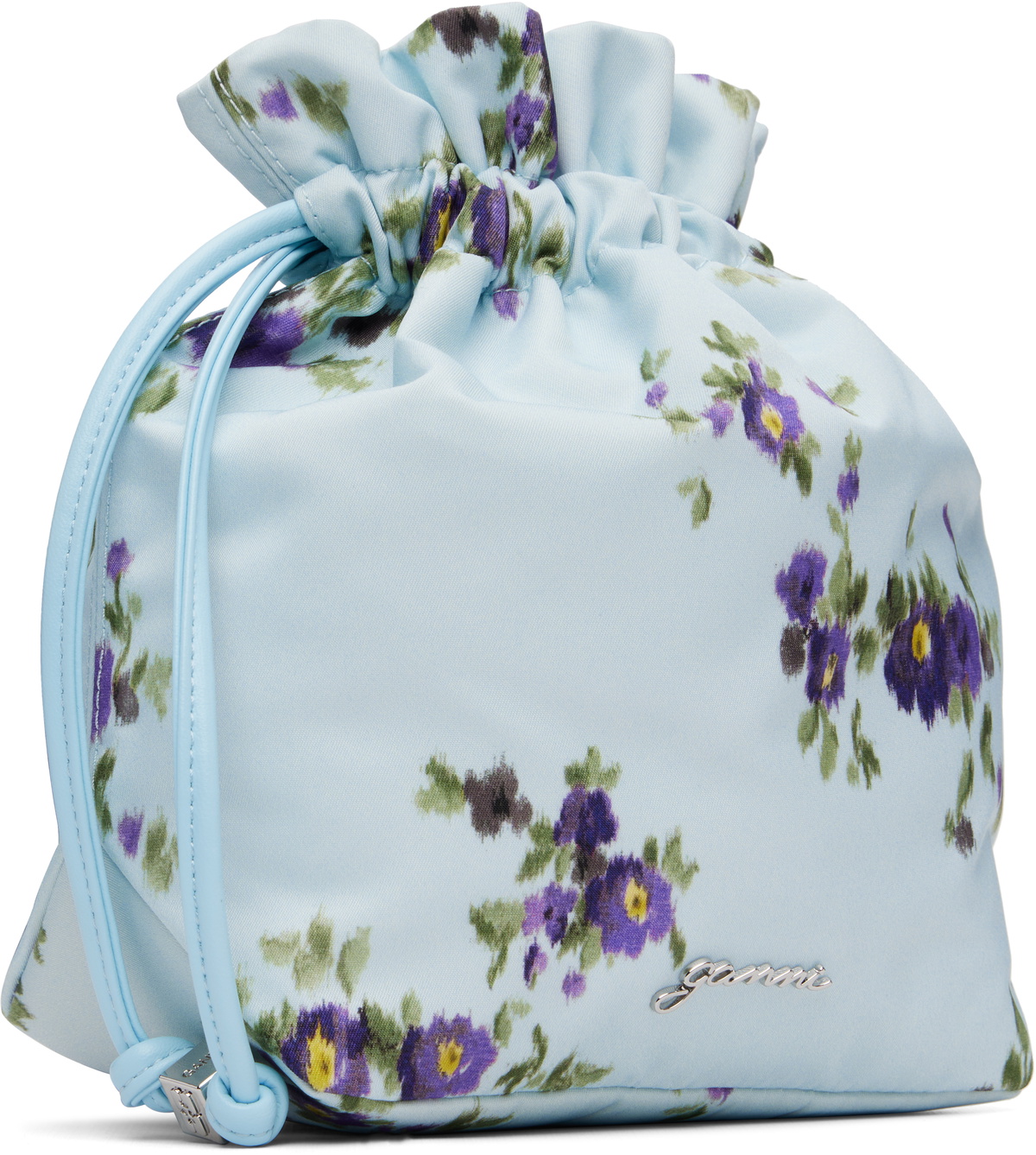 GANNI Blue Printed Pouch