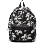 Saint Laurent Black Palm Print City Backpack