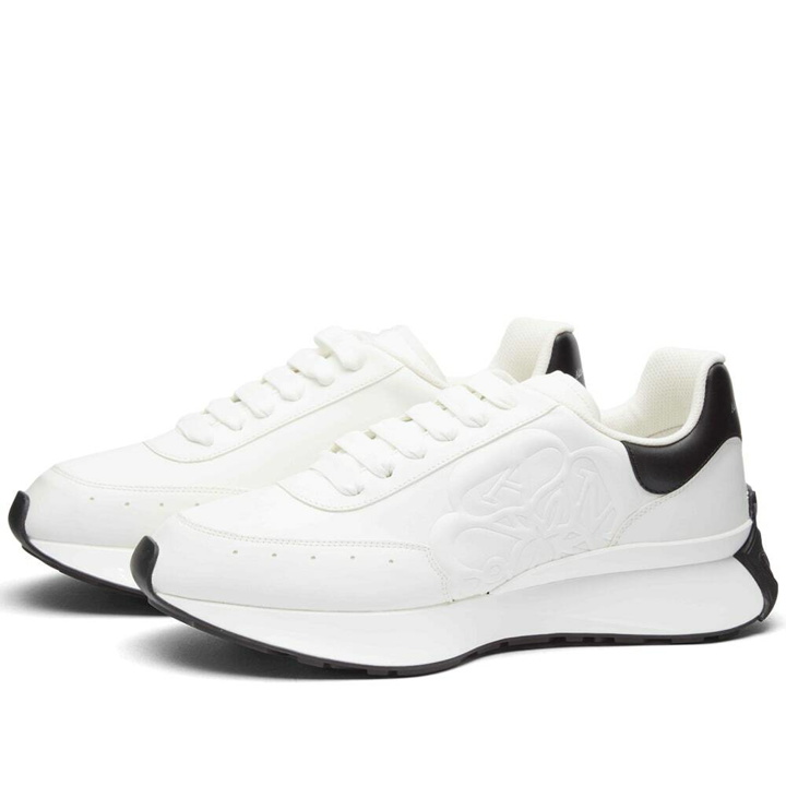 Photo: Alexander McQueen Men's Vintage Runner Sneakers in White/Black