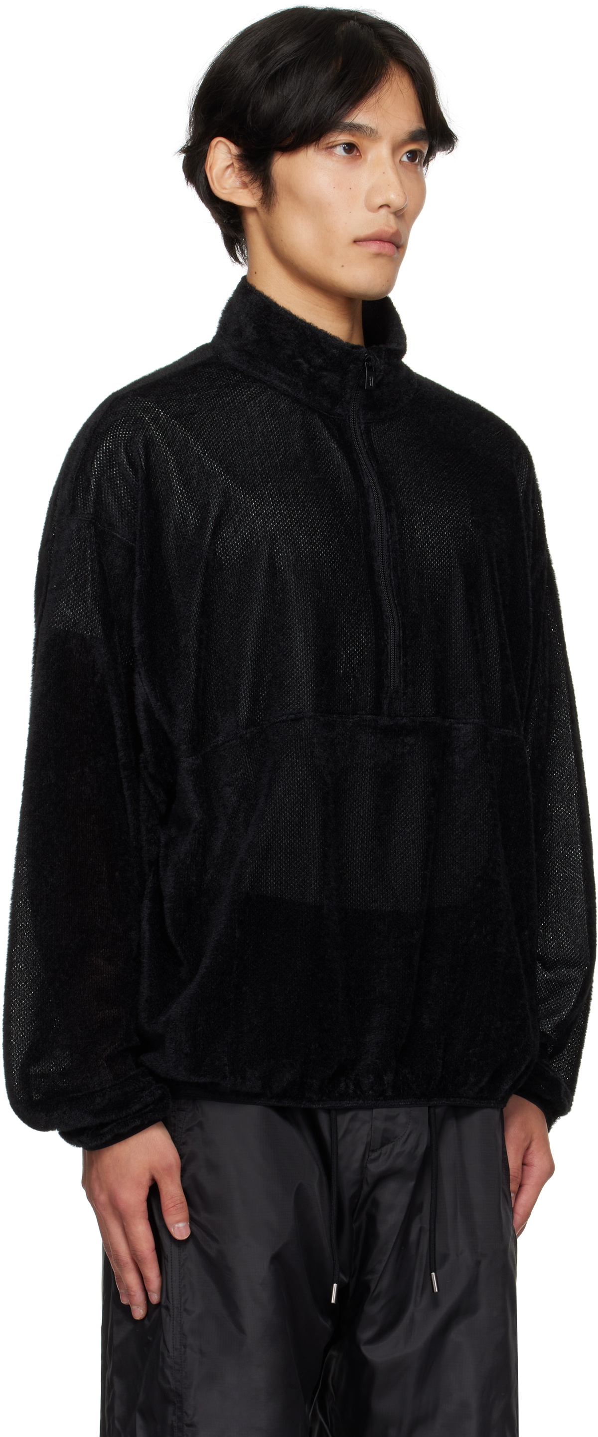 LE17SEPTEMBRE Black Half-Zip Anorak