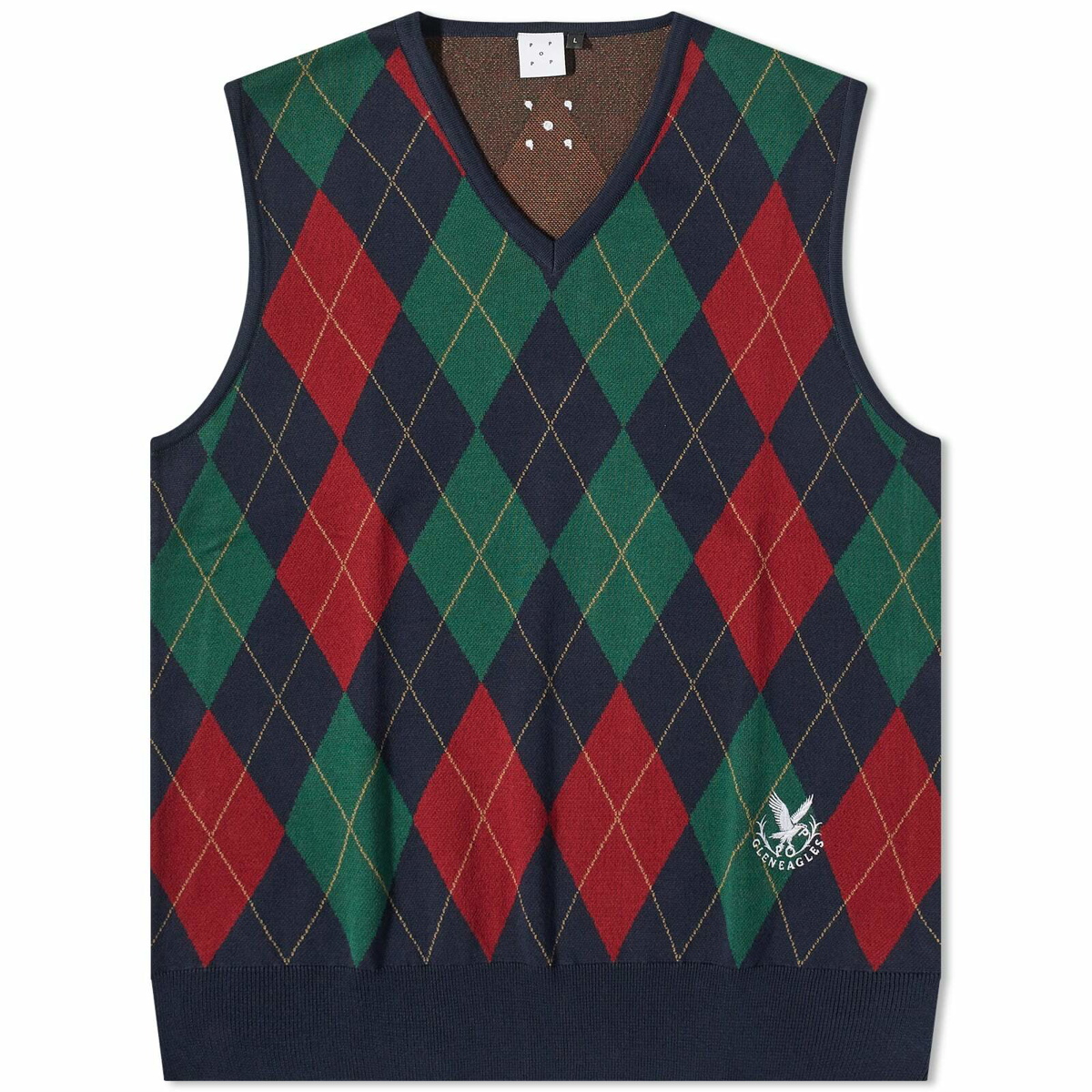 Pop Trading Company x Gleneagles by END. Knitted Vest in Argyle Pop ...