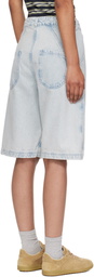 YMC Blue Twisted Denim Shorts
