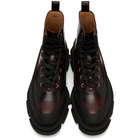 both Burgundy Second/Layer Edition Brushed Combat Boots