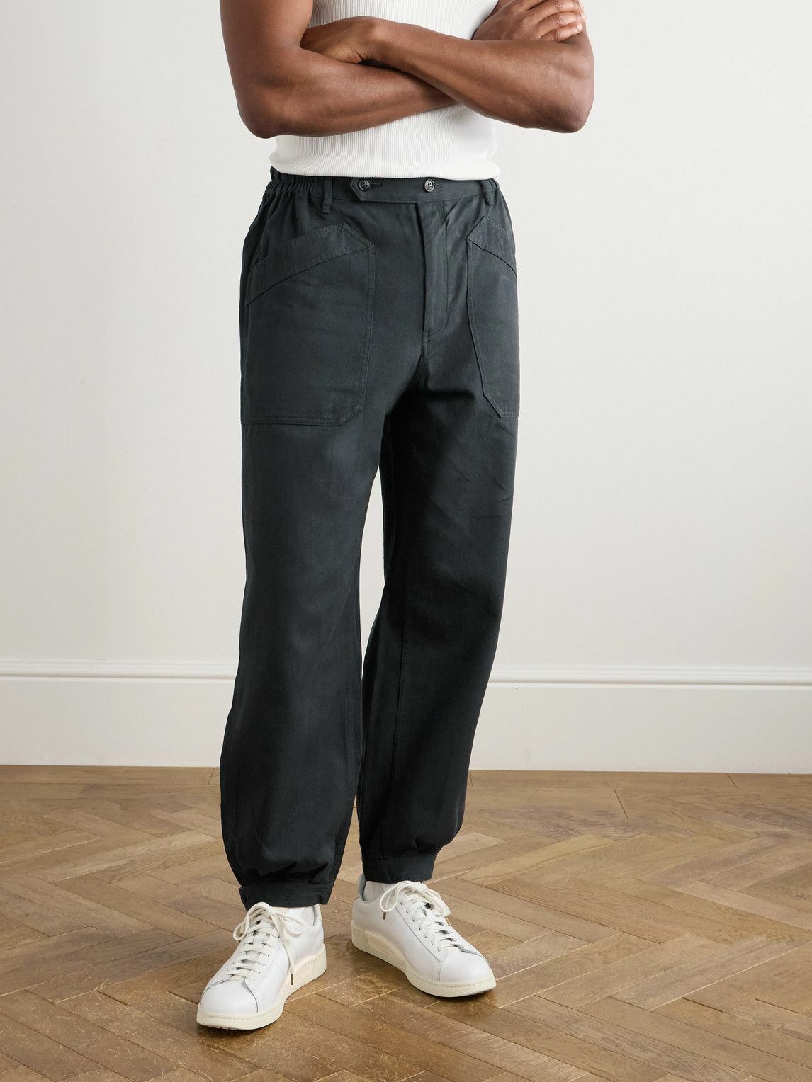 Visvim - Carrol Tapered Cotton-Twill Trousers - Blue