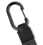 Off-White - Leather-Trimmed Webbing Key Fob - Black