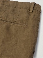 Boglioli - Straight-Leg Linen Trousers - Brown