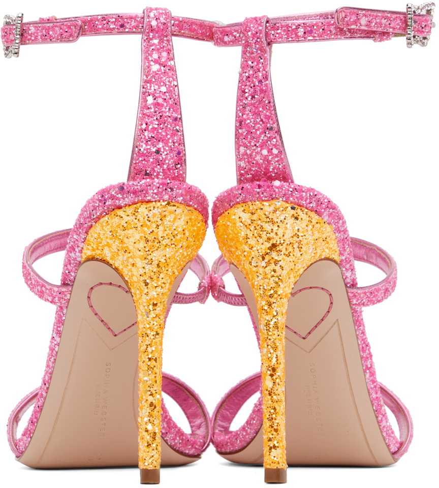 【関税込み】Sophia Webster ピンク Rosalind ヒールサンダル Rosalind Pearl Mid Sandal Pink | Sophia Webster