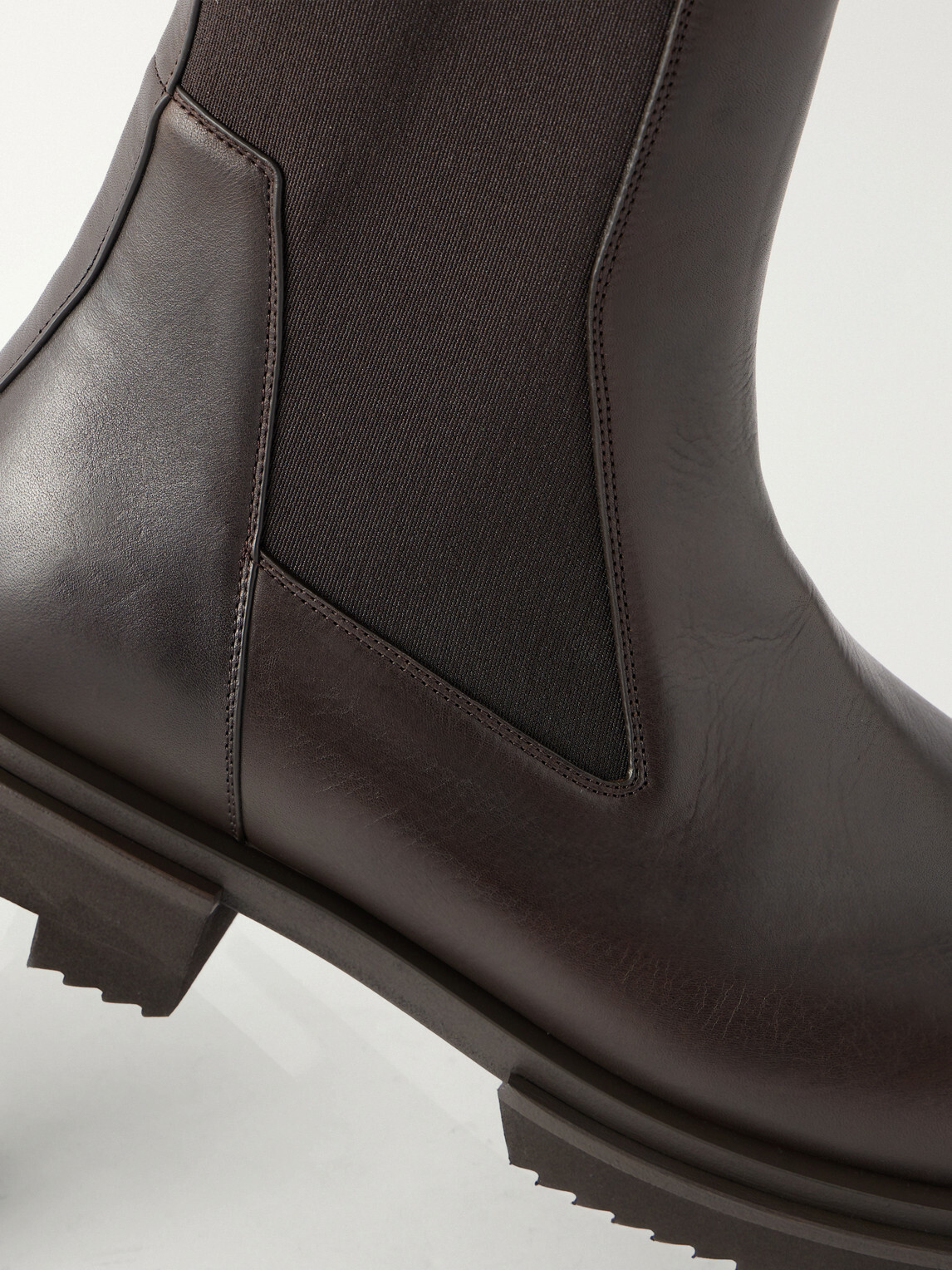 Rick Owens - Beatle Leather Chelsea Boots - Brown