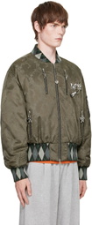 Chopova Lowena Khaki Crescent Bomber Jacket