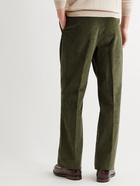 GIULIVA HERITAGE - Umberto Tapered Pleated Wool Trousers - Green