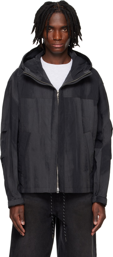 Photo: Solid Homme Gray Grunge Hoodie Shell Parka Jacket