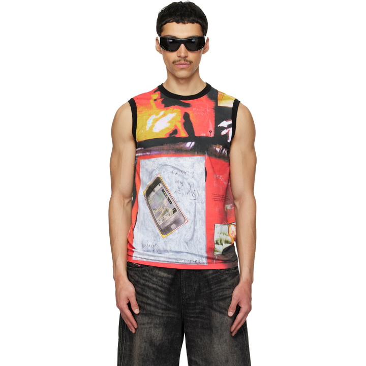 Photo: Diesel Red & Black T-Hessa Tank Top