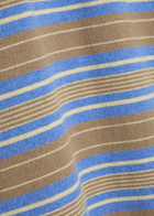 Guest In Residence Striped Cotton and Cashmere-blend Polo Shirt Blue