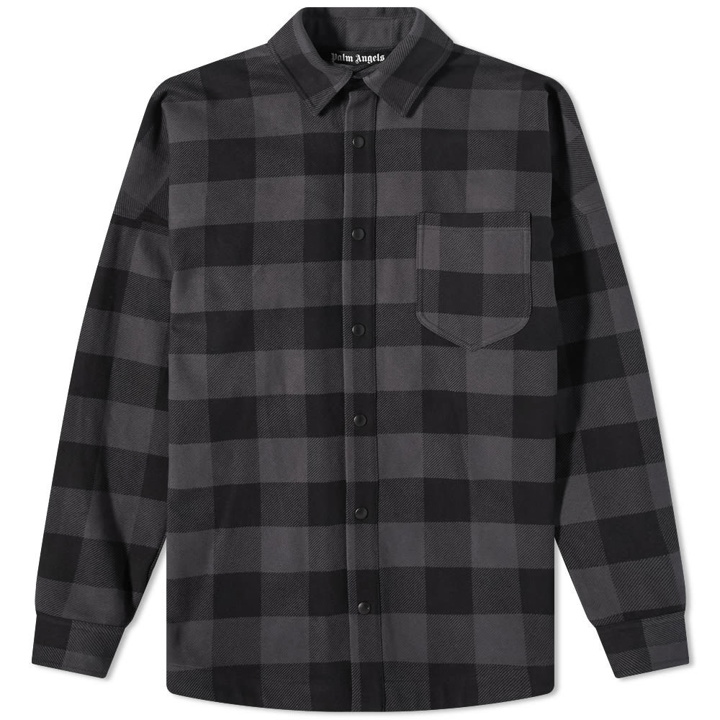 Photo: Palm Angels Back Logo Checked Overshirt