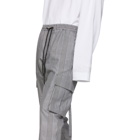 Juun.J Grey Check Cargo Pants