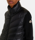 Moncler Tricot down-paneled virgin wool cardigan