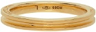 Wooyoungmi SSENSE Exclusive Gold Prelude Groove Ring