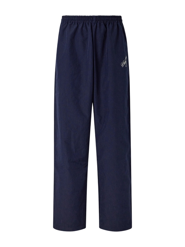 Photo: Willy Chavarria - Ruff Rider Straight-Leg Logo-Embroidered Shell Track Pants - Blue